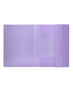 Carpeta liderpapel gomas tres solapas polipropileno din a4 color lavanda opaco