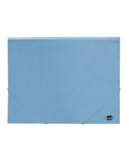 Carpeta liderpapel gomas tres solapas polipropileno din a4 color celeste opaco
