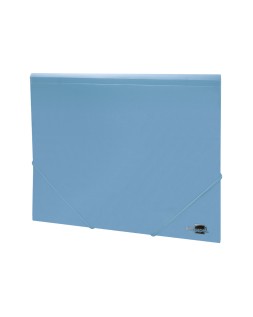 Carpeta liderpapel gomas tres solapas polipropileno din a4 color celeste opaco
