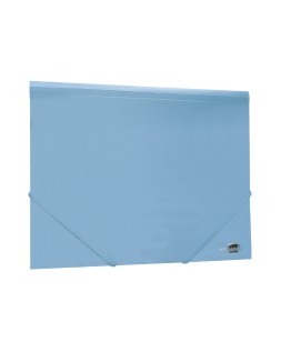 Carpeta liderpapel gomas tres solapas polipropileno din a4 color celeste opaco