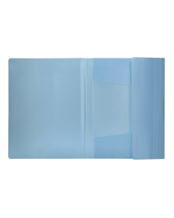 Carpeta liderpapel gomas tres solapas polipropileno din a4 color celeste opaco