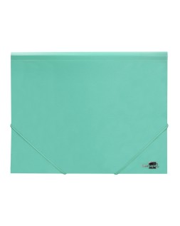 Carpeta liderpapel gomas tres solapas polipropileno din a4 color verde opaco