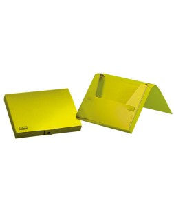 Carpeta liderpapel portadocumentos gomas polipropileno din a4 amarillo fluor opaco lomo 25 mm