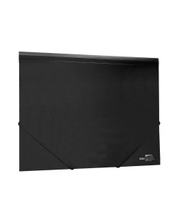 Carpeta liderpapel gomas tres solapas polipropileno din a4 color negro opaco