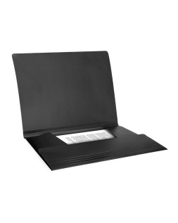 Carpeta liderpapel gomas tres solapas polipropileno din a4 color negro opaco