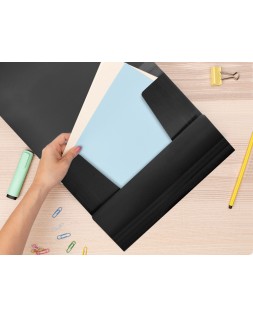 Carpeta liderpapel gomas tres solapas polipropileno din a4 color negro opaco