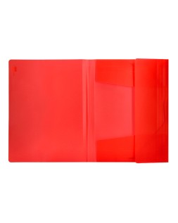 Carpeta liderpapel gomas tres solapas polipropileno din a4 color rojo translucido