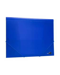 Carpeta liderpapel gomas tres solapas polipropileno din a4 color azul translucido