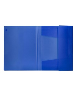 Carpeta liderpapel gomas tres solapas polipropileno din a4 color azul translucido
