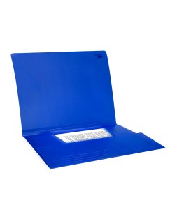 Carpeta liderpapel gomas tres solapas polipropileno din a4 color azul translucido