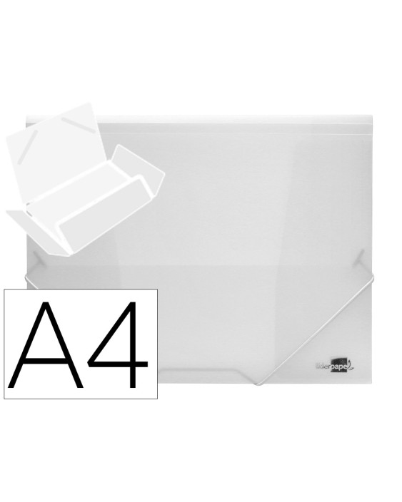 Carpeta liderpapel gomas solapas 34964 polipropileno din a4 transparente translucido