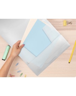 Carpeta liderpapel gomas solapas 34964 polipropileno din a4 transparente translucido
