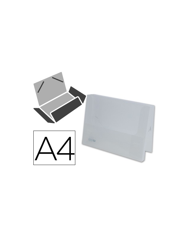 Carpeta liderpapel portadocumentos gomas 36934 polipropileno din a4 transparente translucido lomo 25 mm