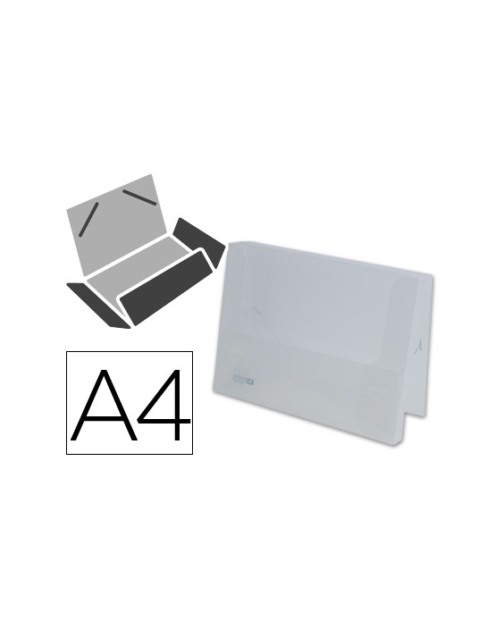 Carpeta liderpapel portadocumentos gomas 36934 polipropileno din a4 transparente translucido lomo 25 mm