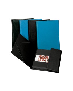Carpeta saro gomas tres solapas plastico folio color negro