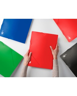 Carpeta liderpapel portadocumentos polipropileno din a4 roja lomo 50 mm