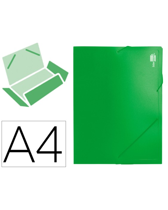 Carpeta liderpapel portadocumentos 36903 polipropileno dina4 verde lomo 50 mm