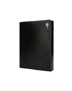 Carpeta liderpapel portadocumentos 36905 polipropileno din a4 negra lomo 50 mm