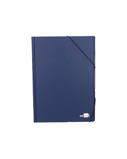 Carpeta liderpapel gomas folio sencilla pvc azul