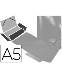 Carpeta liderpapel gomas tres solapas polipropileno din a5 color incoloro