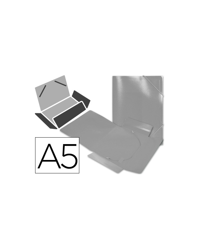 Carpeta liderpapel gomas tres solapas polipropileno din a5 color incoloro