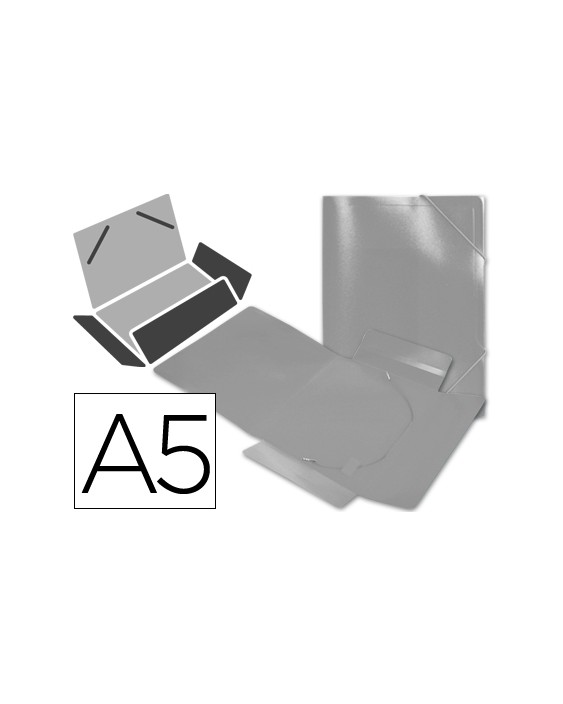 Carpeta liderpapel gomas tres solapas polipropileno din a5 color incoloro