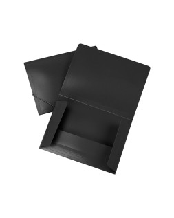 Carpeta liderpapel gomas tres solapas polipropileno din a5 color negro opaco
