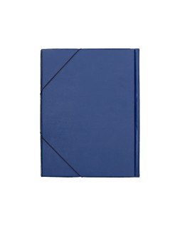 Carpeta liderpapel gomas tres solapas plastico folio color azul
