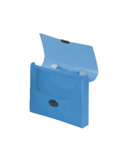 Carpeta liderpapel portadocumentos broche polipropileno din a4 azul transparente con asa
