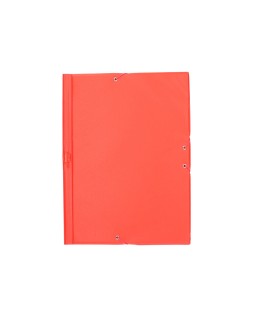 Carpeta liderpapel gomas tres solapas plastico folio color rojo