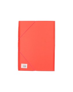 Carpeta liderpapel gomas tres solapas plastico folio color rojo