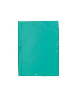 Carpeta liderpapel gomas tres solapas plastico folio color verde
