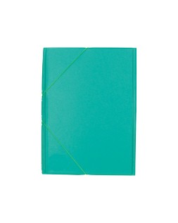 Carpeta liderpapel gomas tres solapas plastico folio color verde