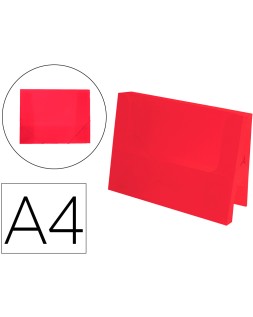 Carpeta liderpapel portadocumentos polipropileno dina4 rojo translucido lomo 50 mm