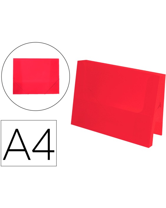 Carpeta liderpapel portadocumentos polipropileno dina4 rojo translucido lomo 50 mm