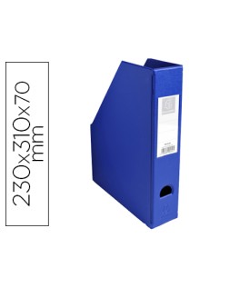 Revistero exacompta pvc lomo 70 mm color azul 230x310x70 mm