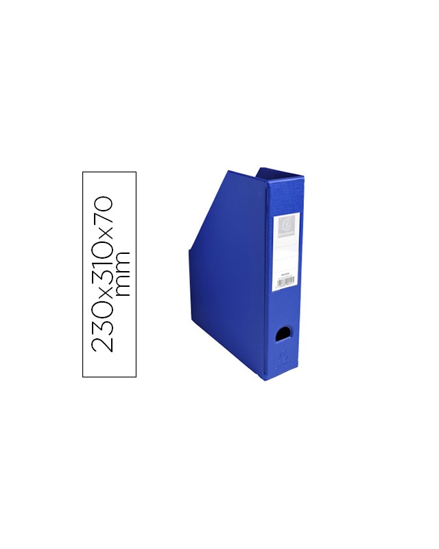 Revistero exacompta pvc lomo 70 mm color azul 230x310x70 mm