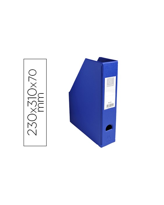 Revistero exacompta pvc lomo 70 mm color azul 230x310x70 mm