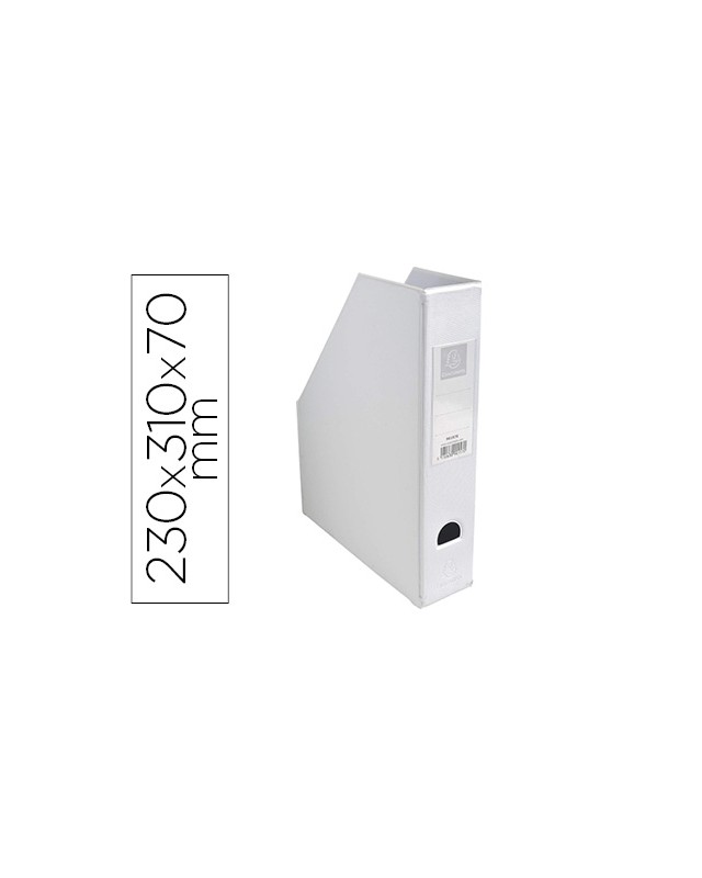 Revistero exacompta pvc lomo 70 mm color blanco 230x310x70 mm