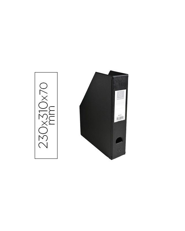 Revistero exacompta pvc lomo 70 mm color negro 230x310x70 mm