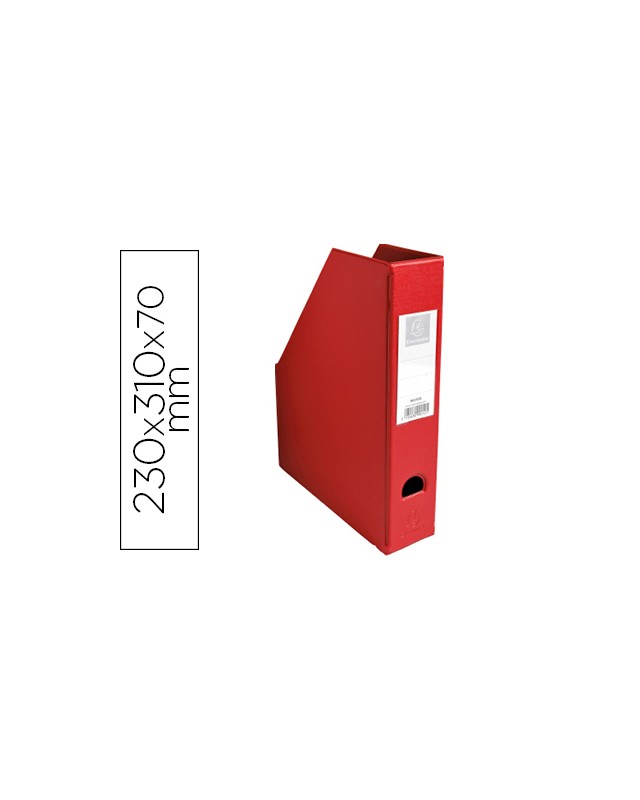 Revistero exacompta pvc lomo 70 mm color rojo 230x310x70 mm