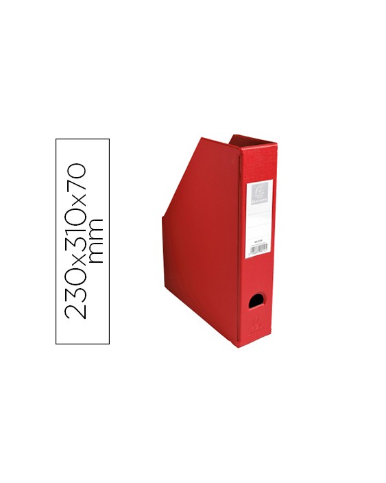 Revistero exacompta pvc lomo 70 mm color rojo 230x310x70 mm