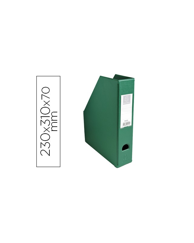 Revistero exacompta pvc lomo 70 mm color verde 230x310x70 mm