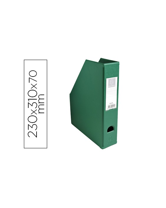 Revistero exacompta pvc lomo 70 mm color verde 230x310x70 mm