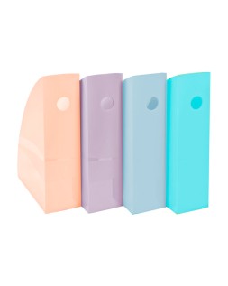 Revistero exacompta aquarel mag-cube set de 4 unidades colores pastel 266x328x305 mm