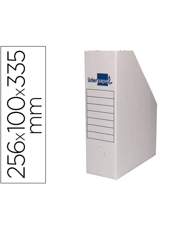Revistero liderpapel ecouse carton 100% reciclado color blanco 256x100x335 mm
