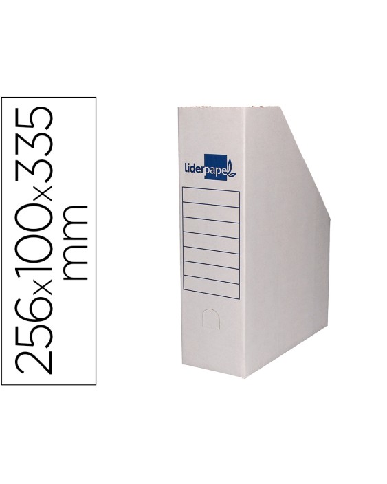 Revistero liderpapel ecouse carton 100% reciclado color blanco 256x100x335 mm
