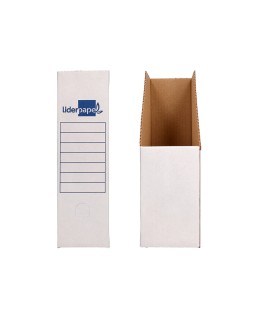 Revistero liderpapel ecouse carton 100% reciclado color blanco 256x100x335 mm