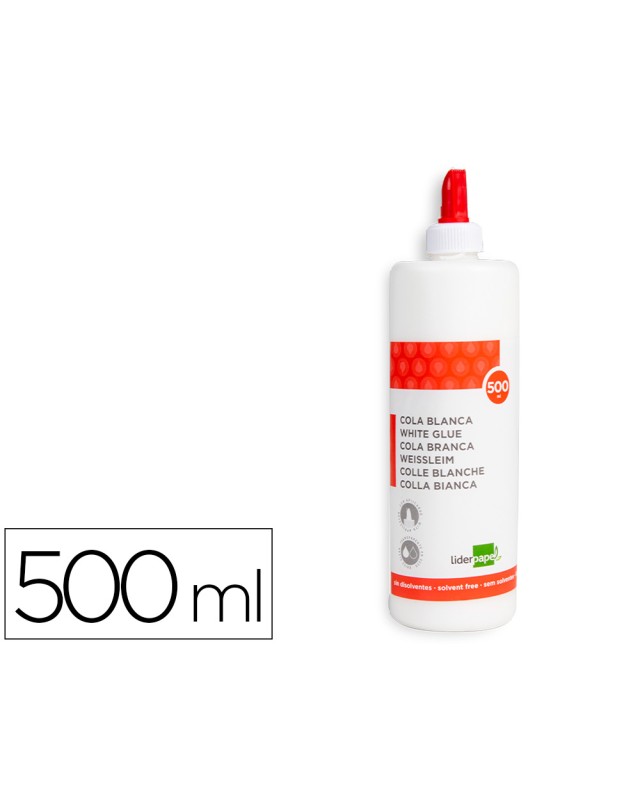 Pegamento cola blanca lavable liderpapel bote de 500 ml