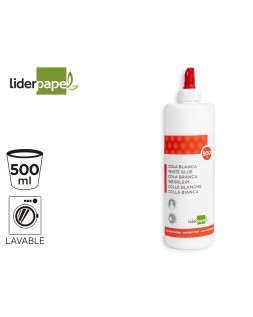 Pegamento cola blanca lavable liderpapel bote de 500 ml